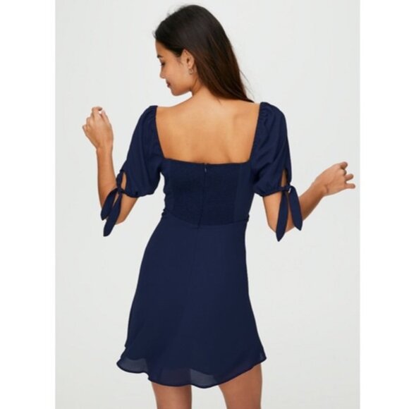 Aritzia Sunday Best Navy Imogen Dress Navy Blue Size 00 - Picture 2 of 8